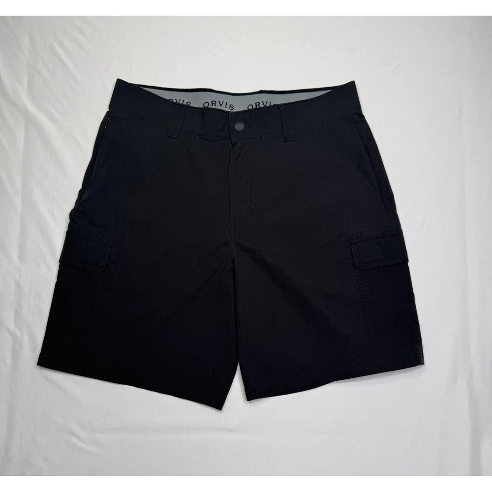 Orvis Men's Lightweight Tech Cargo Shorts Size 34 Hiking Outdoor Stretch